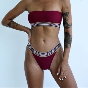 Kira Swim SANTORINI X BURGUNDY